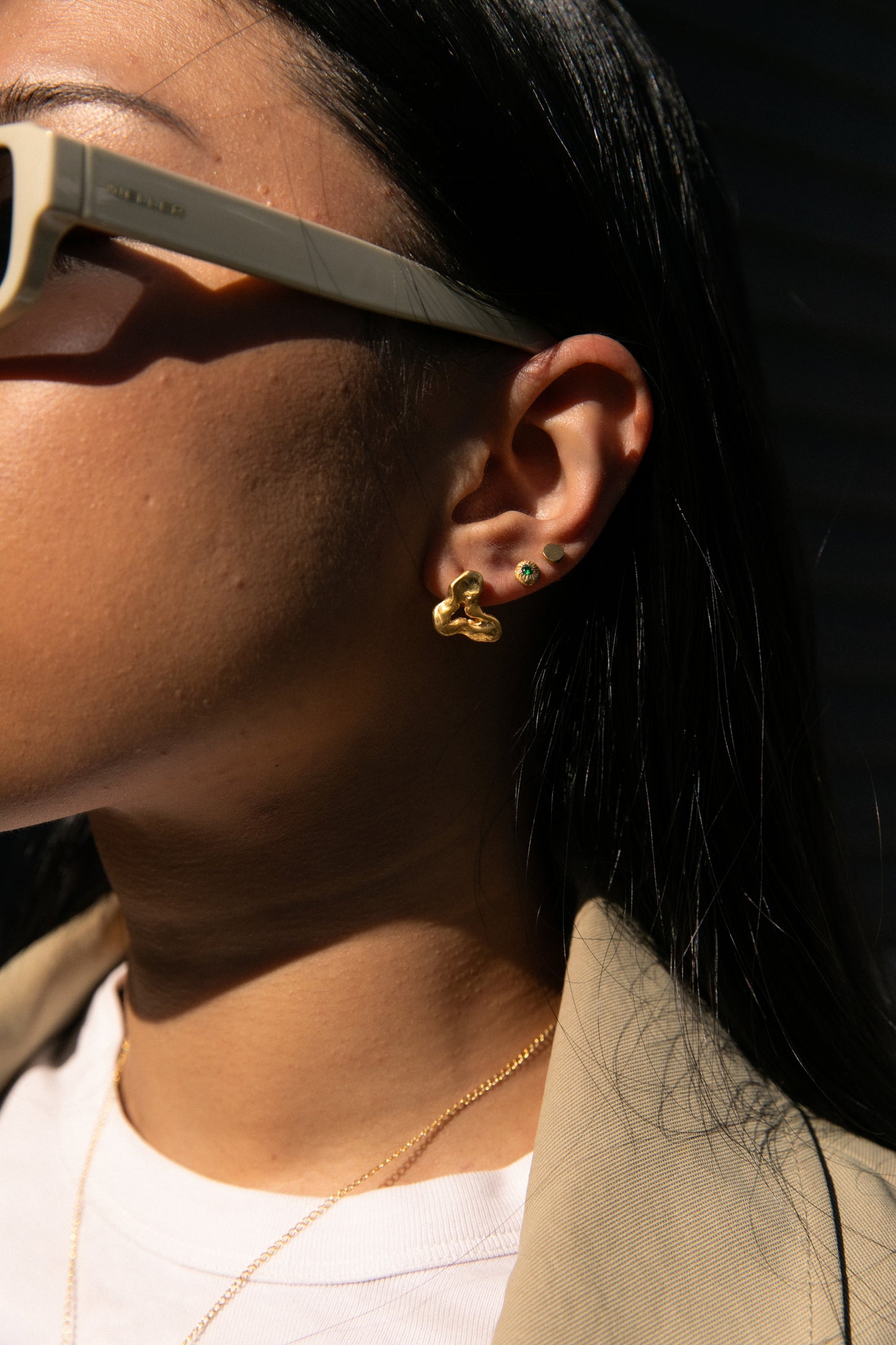 Sunny Side Studs // Gold