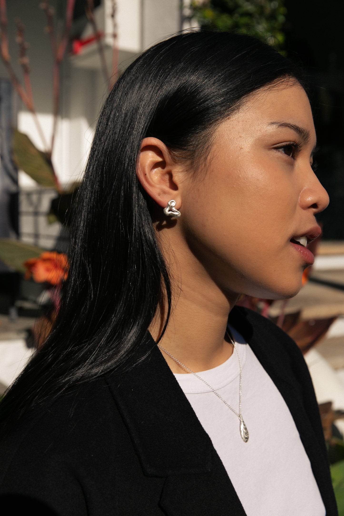Sunny Side Studs // Silver