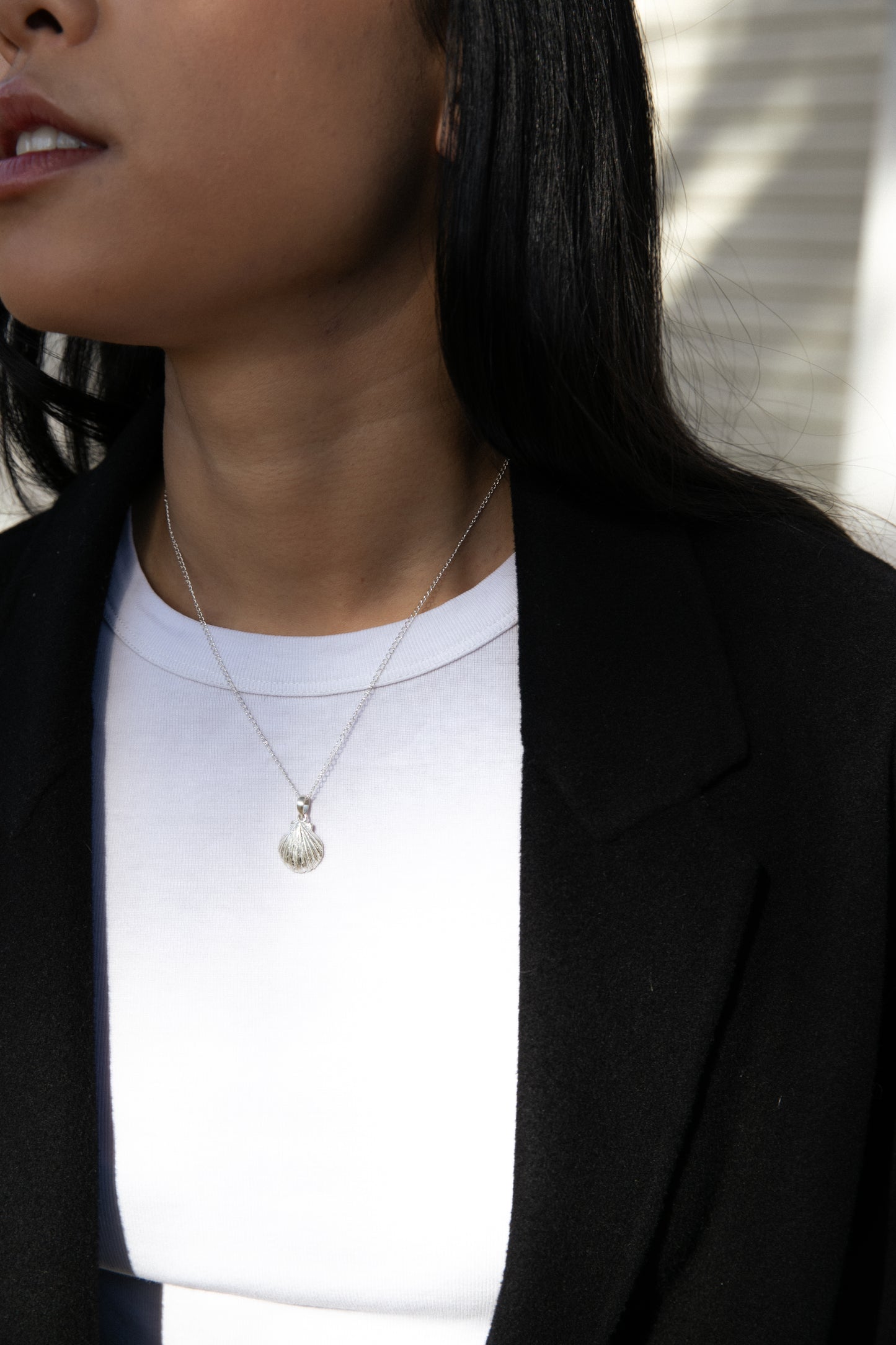 Scallop Pendant // Silver