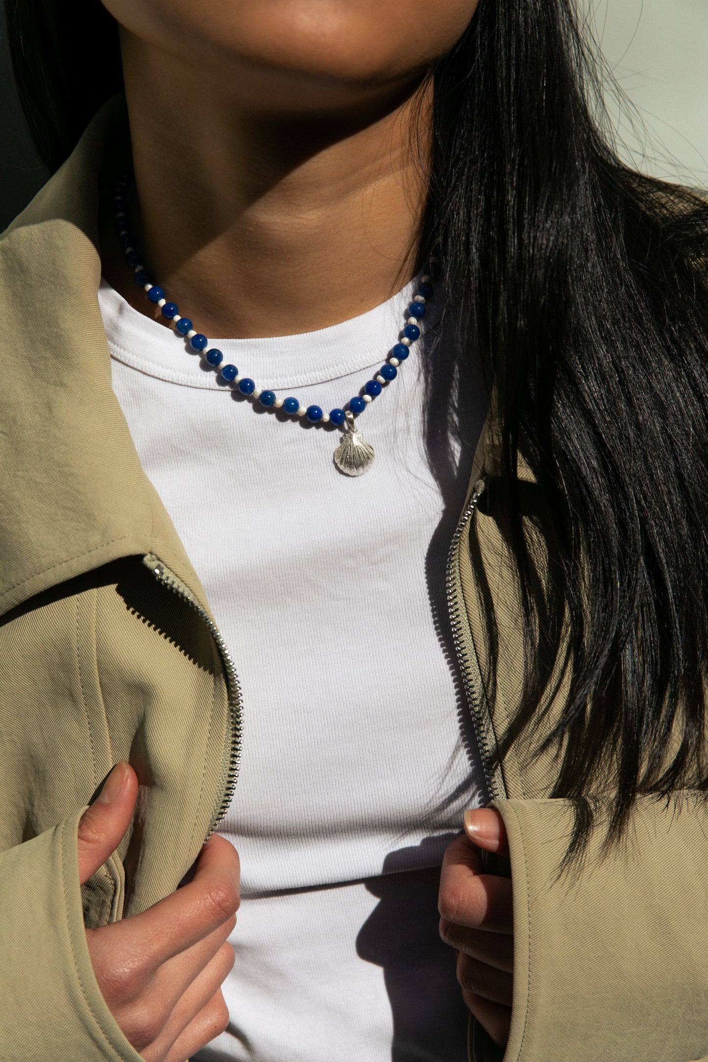 Cove Necklace in Blue Algae