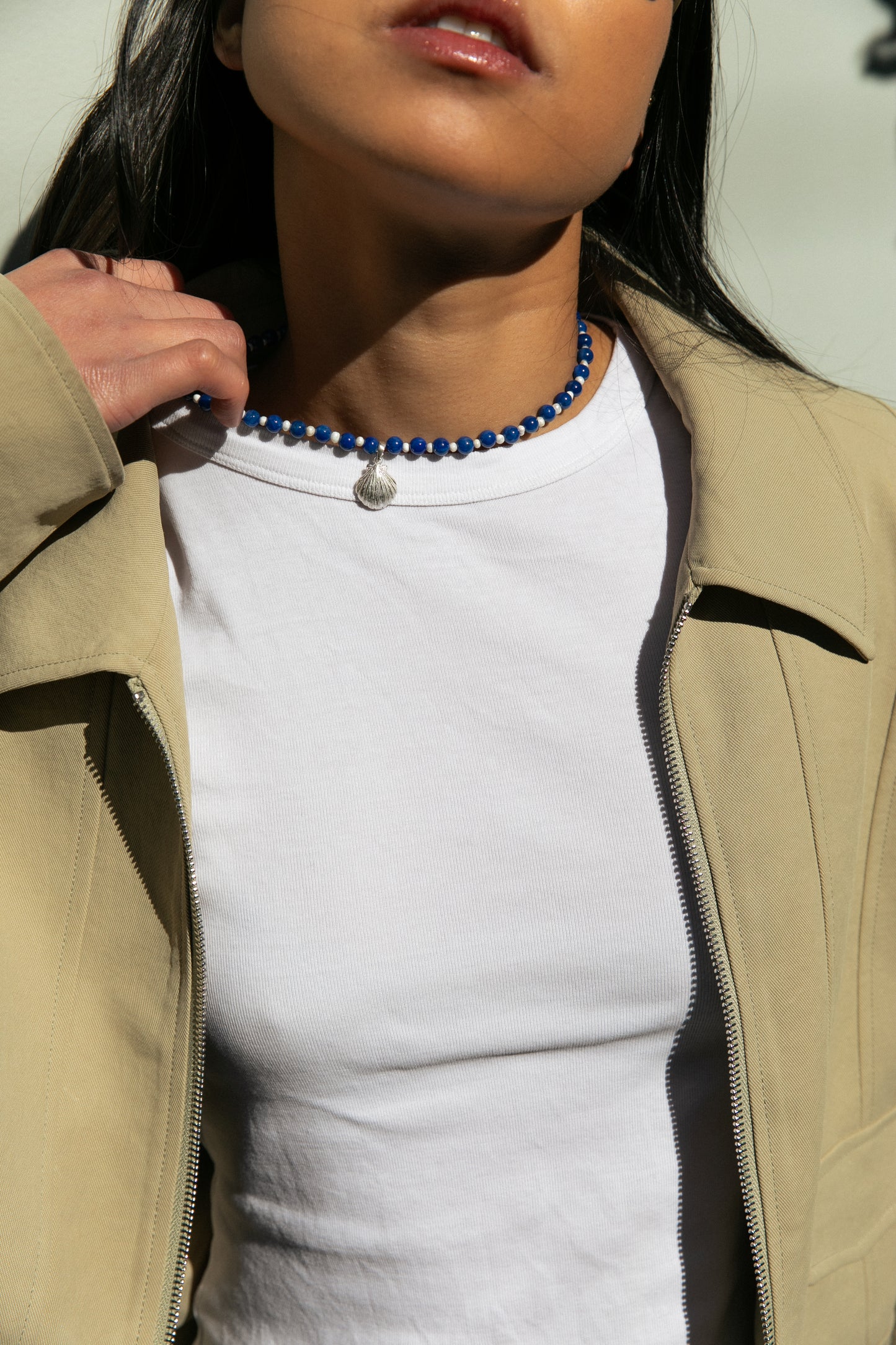 Cove Necklace in Blue Algae