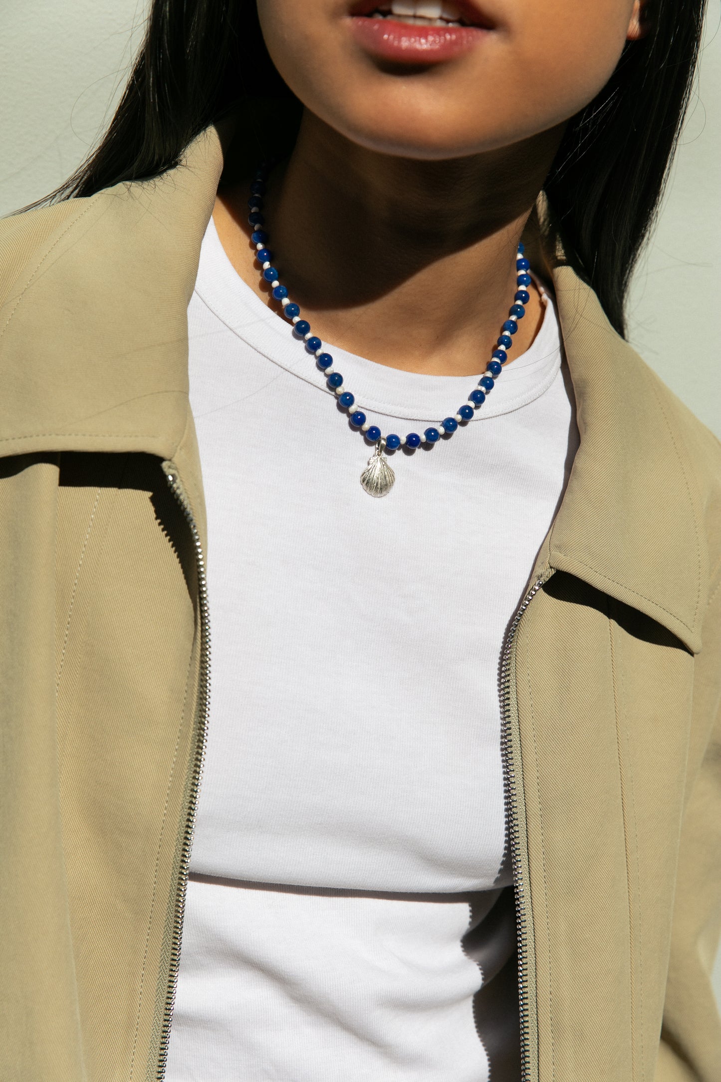 Cove Necklace in Blue Algae