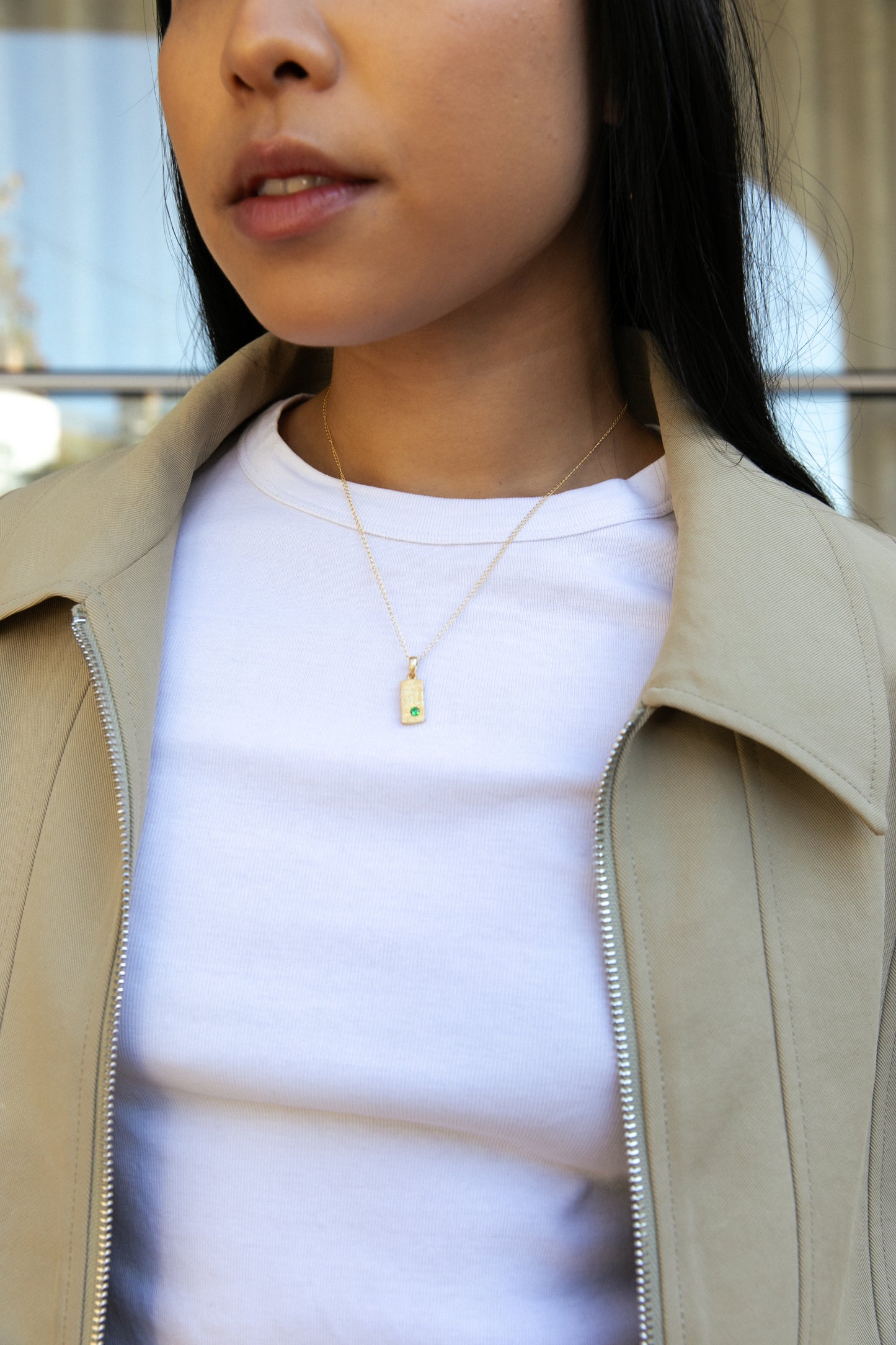 Dinner Plate Pendant // Gold