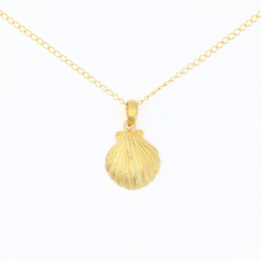 Scallop Pendant // Gold