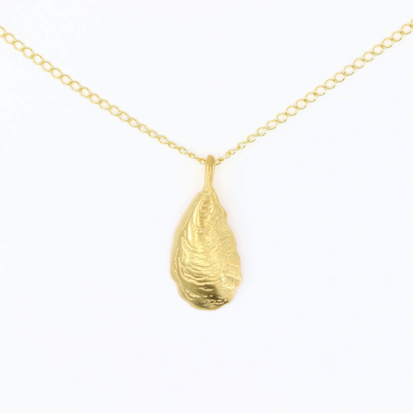 Oyster Pendant // Gold