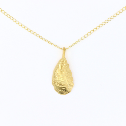 Oyster Pendant // Gold